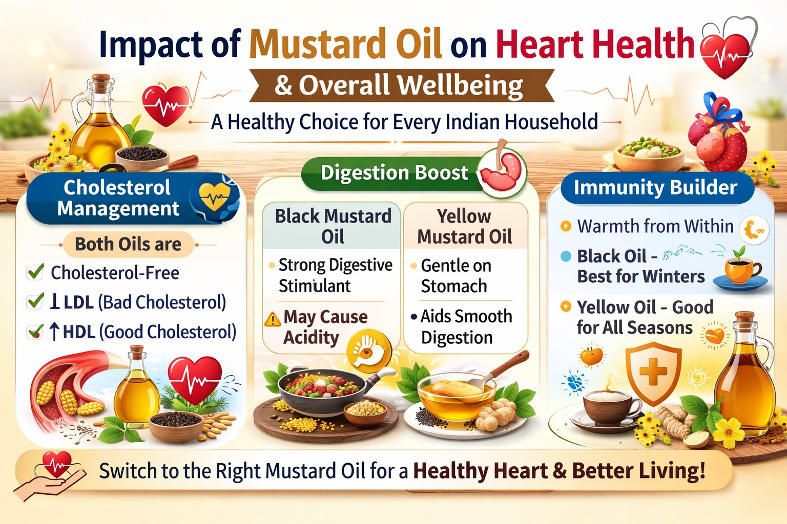 Why every Indian kitchen should have stone-pressed Mustard oil: 13 benefits by OwnFresh