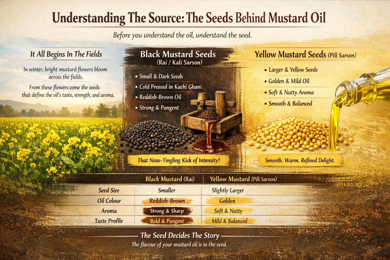 Black mustard oil vs yellow mustard oil: a complete guide for your kitchen