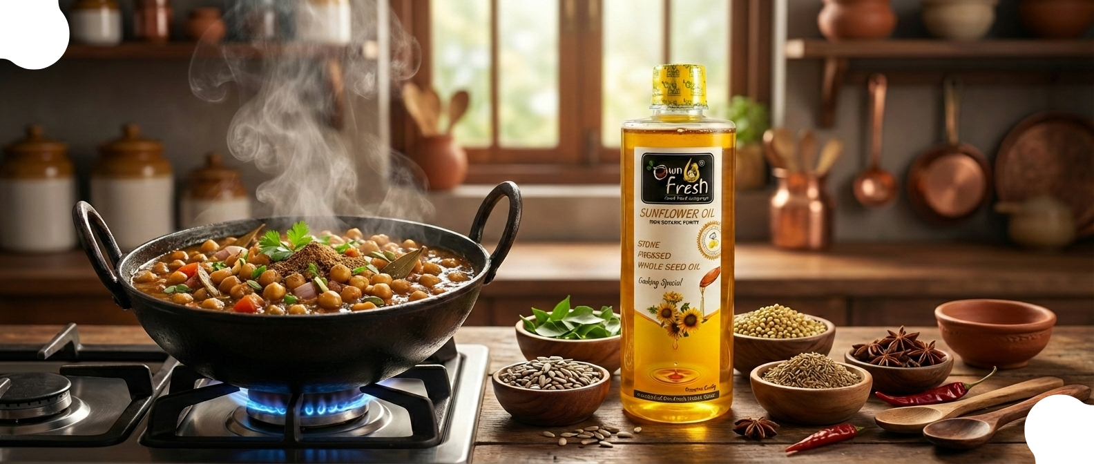 Traditional chana masala recipe made with home-style Indian cooking methods