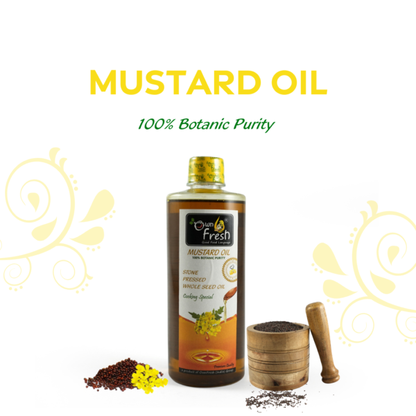 OwnFresh stone Pressed Kacchi Ghani 500ML Mustard Oil