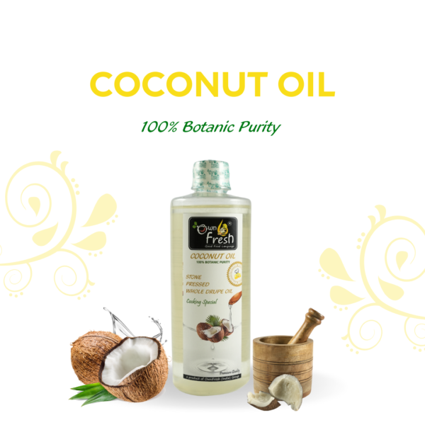 OwnFresh stone Pressed Kacchi Ghani 500 ML Coconut Oil