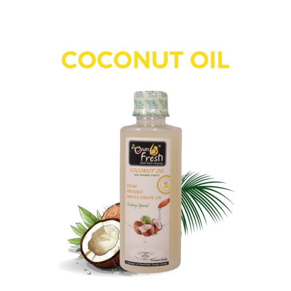Own Fresh stone Pressed Kacchi Ghani 250 ML Coconut Oil