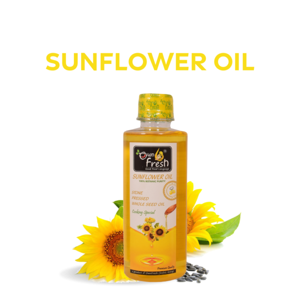 Own Fresh stone Pressed Kacchi Ghani 250 ML Sunflower Oil