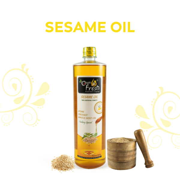 OwnFresh stone Pressed Kacchi Ghani 1 Litre Sesame Oil