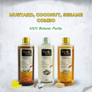 OwnFresh stone Pressed Kacchi Ghani 500 ML Combo pack of 3