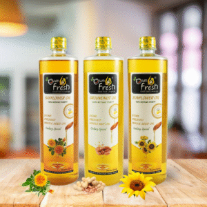 OwnFresh Stone Pressed Kacchi Ghani Oil 1L Combo pack of 3