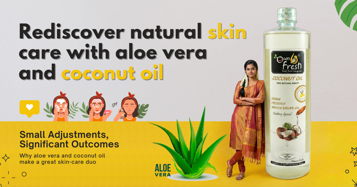 Rediscover natural skin care with aloe vera and coconut oil