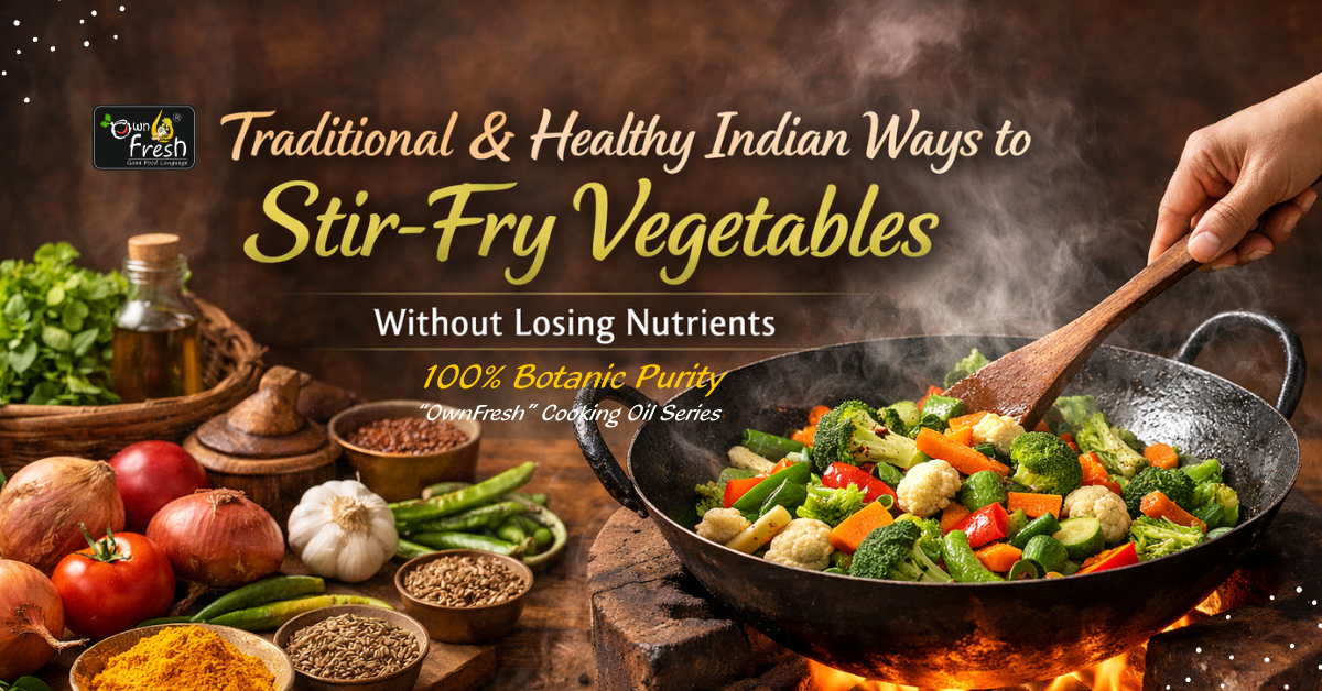 stir-frying vegetables