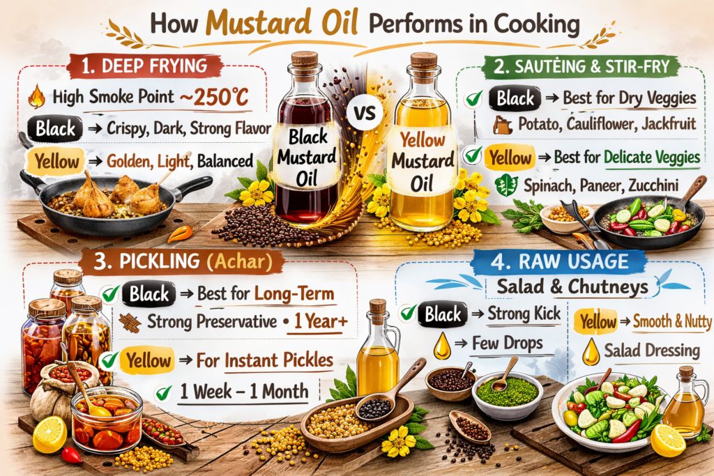 Mustard oil uses in cooking guide Black mustard oil, yellow mustard oil