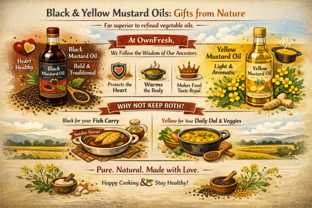 Mustard oils nature’s finest gifts Black mustard oil, yellow mustard oil
