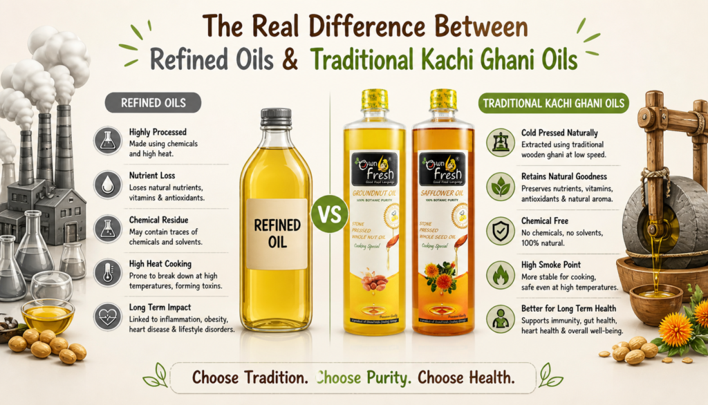 Traditional kachi ghani oils